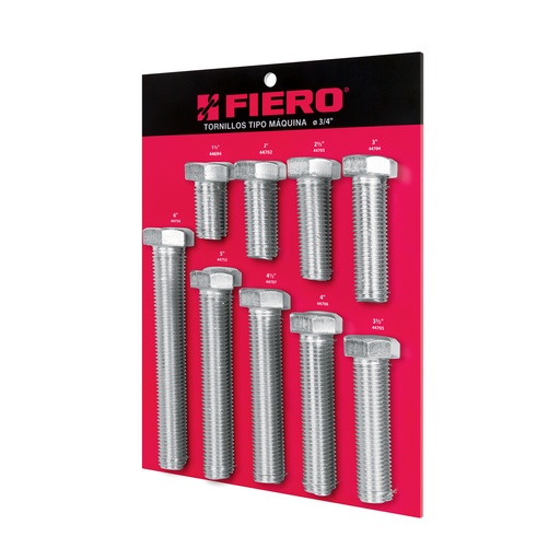 [T55904] Exhibidor Fiero con tornillos tipo máquina, 3/4' - Pag 763, 812