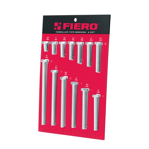 [T55898] Exhibidor Fiero con tornillos tipo máquina, 3/8' - Pag 762, 812