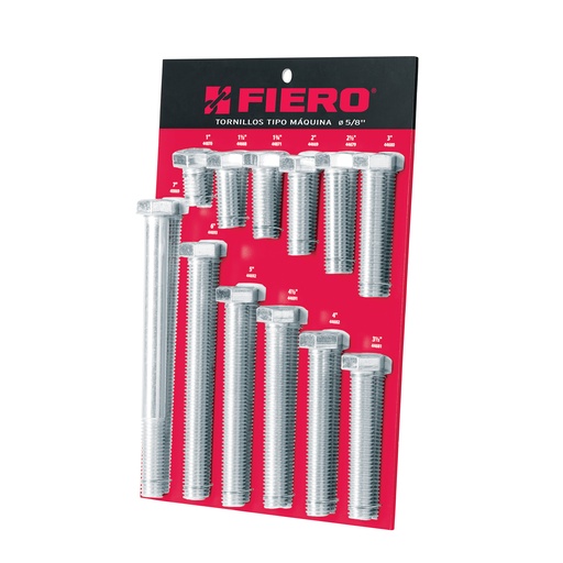 [T55903] Exhibidor Fiero con tornillos tipo máquina, 5/8' - Pag 763, 812
