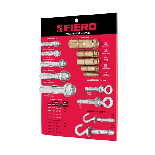 [T55974] Exhibidor de taquetes expansivos, Fiero - Pag 763, 812