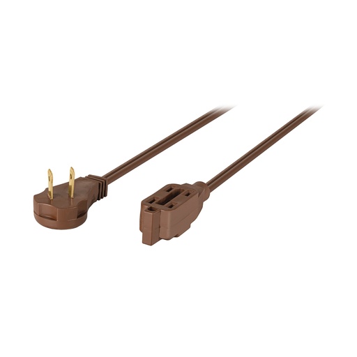[T48013] Extensión eléctrica doméstica 4 m café con clavija plana - Pag 554