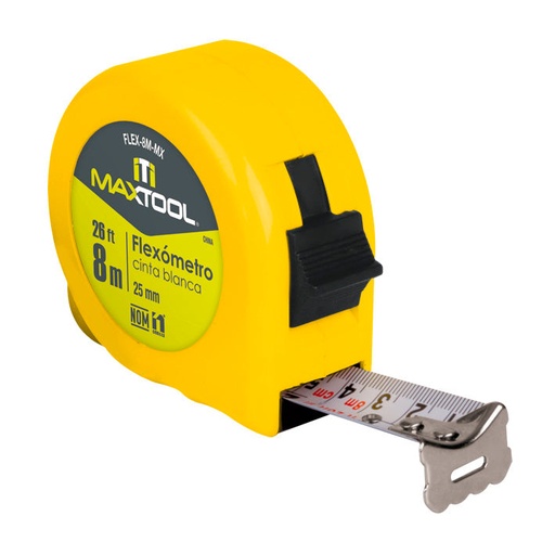[A301617] Flexometro de 8 mts color amarillo