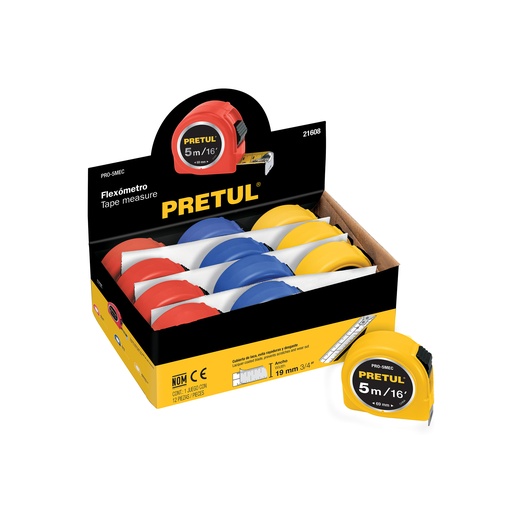 [T21608] Flexómetro 5 m cinta 19 mm, Pretul - Pag 208