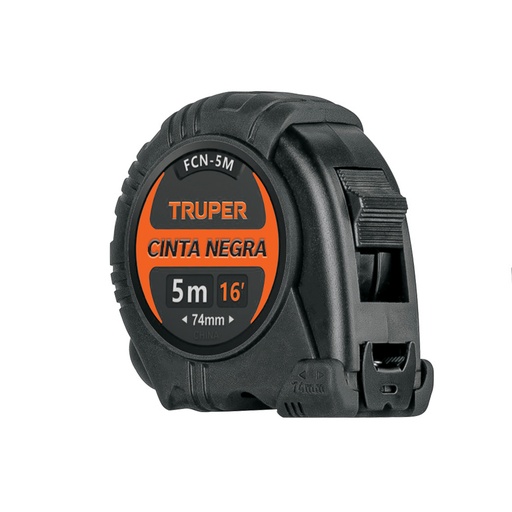 [T102598] Flexómetro Cinta Negra, 5 m, cinta 19 mm, Truper - Pag 206