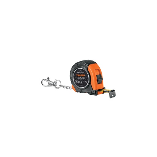 [T14602] Flexómetro Gripper de 2 m tipo llavero, cinta 13 mm, Truper - Pag 208, 286