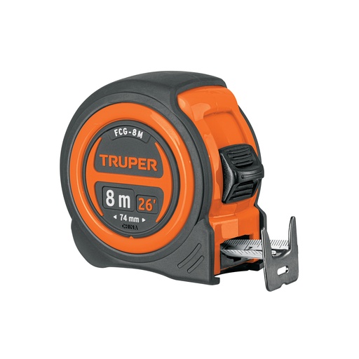 [T12774] Flexómetro compacto contra impactos 8 m cinta 25 mm, Truper - Pag 206