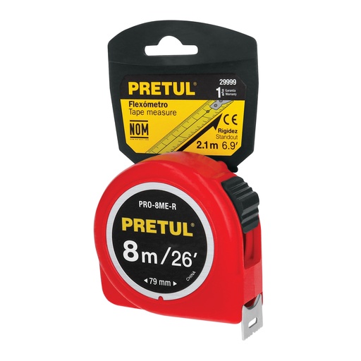 [T29999] Flexómetro verde 8 m cinta 25 mm, en tarjeta, Pretul - Pag 208