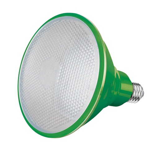 [A122243] Foco LED PAR 38 12W Verde IP65, caja color