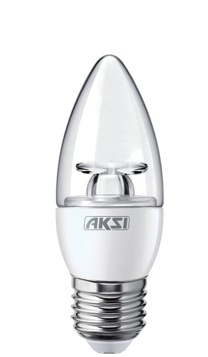 [A122012] Foco LED VELA 4W luz blanca E12, caja color