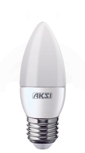 [A122042] Foco LED VELA 5W luz cálida E27, caja color - Sin Lente