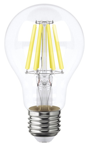 [A115596] Foco LED filamentos A19 8W luz calida, caja color