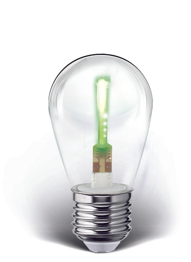 [A122285] Foco Led Flash Filament Color S14 1W, Verde