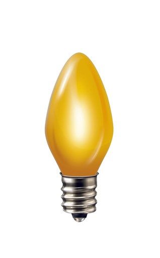 [A122255] Foco Led Vela Color Sólido, Amarillo, 0.5W, 2PACK