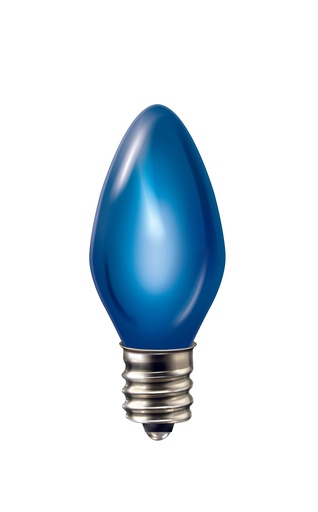 [A122252] Foco Led Vela Color Sólido, Azul, 0.5W, 2PACK