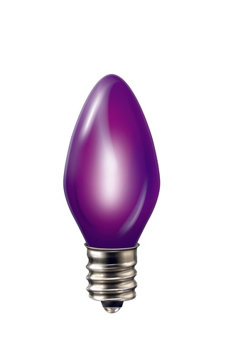 [A122256] Foco Led Vela Color Sólido, Lila, 0.5W, 2PACK