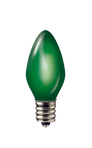 [A122254] Foco Led Vela Color Sólido, Verde, 0.5W, 2PACK