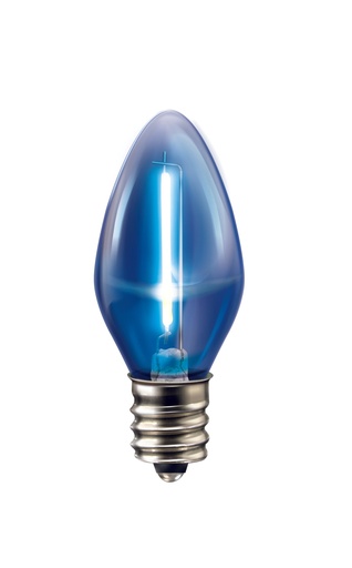 [A122262] Foco Led Vela Color, Traslúcido, Azul, 0.5W, 2PACK