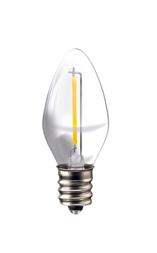 [A122261] Foco Led Vela Color, Traslúcido, Blanco, 0.5W, 2700K, 2PACK