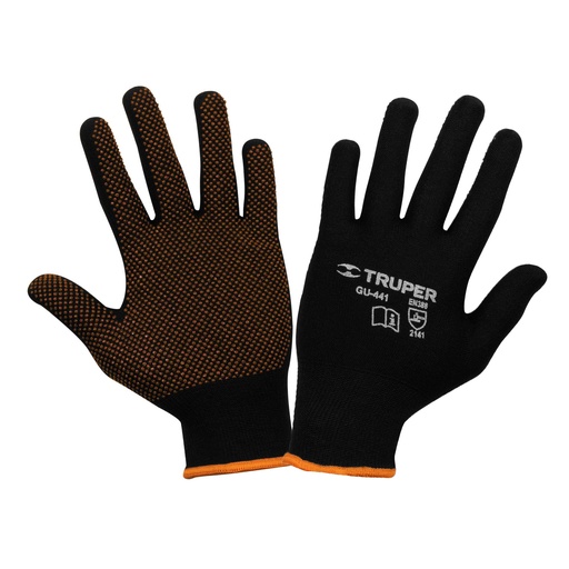 [T12650] Guantes de poliéster con puntos de PVC en palma, CH, Truper - Pag 448