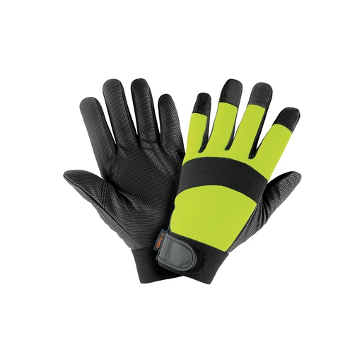 [T13194] Guantes mecánico, alta visibilidad, palma poliuretano, verde - Pag 448