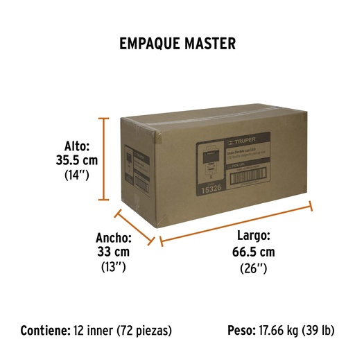[T15326] Imán extensible, flexible de acero con LED, 3 kg, Truper - Pag 27