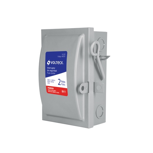 [T46020] Interruptor de seguridad 2 polos, 30 A, Volteck - Pag 559
