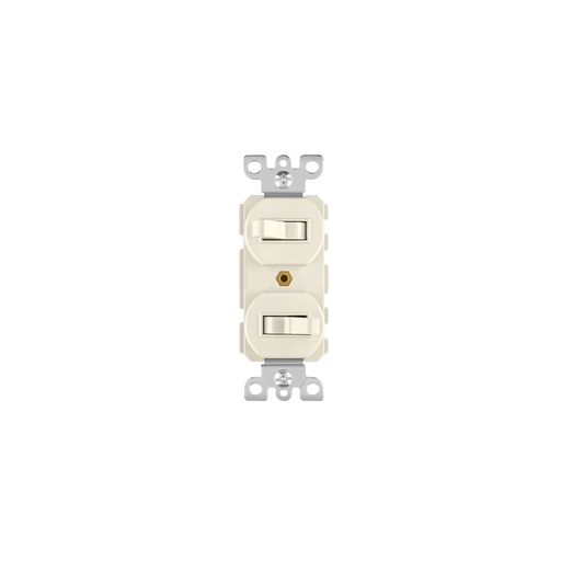 [T46002] Interruptor dúplex de palanca, Standard, marfil, Volteck - Pag 535