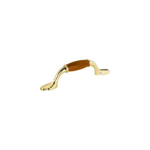 [T43832] Jaladera de 76 mm latón brillante con inserto tipo madera - Pag 796
