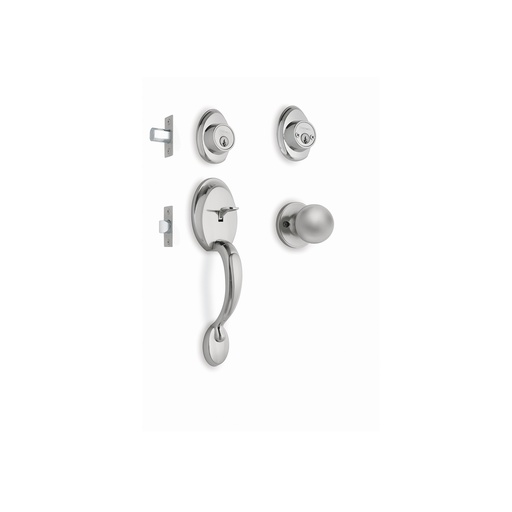 [T23674] Jaladera, perilla y cerrojo llave, cromo mate, Hermex Basic - Pag 782, 798