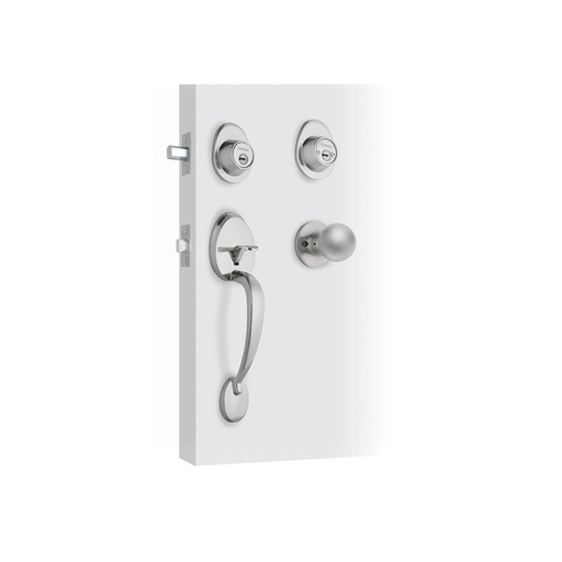 [T43024] Jaladera, perilla y cerrojo llave-llave, cromo mate, Hermex - Pag 782, 798