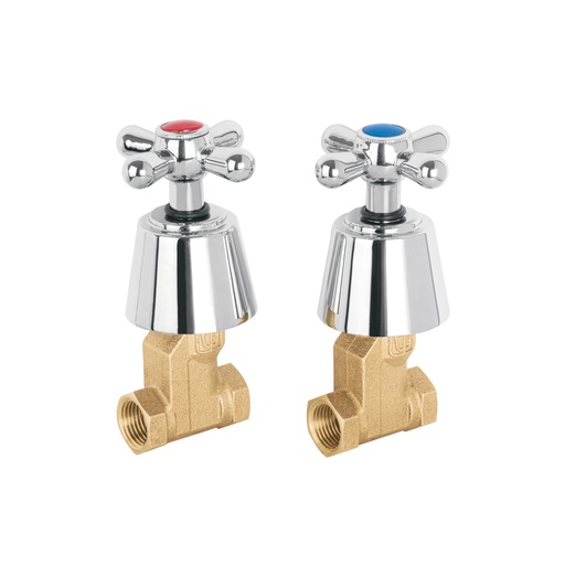 [T49796] Juego 2 llaves de empotrar, roscables tipo cruceta, Aqua - Pag 630