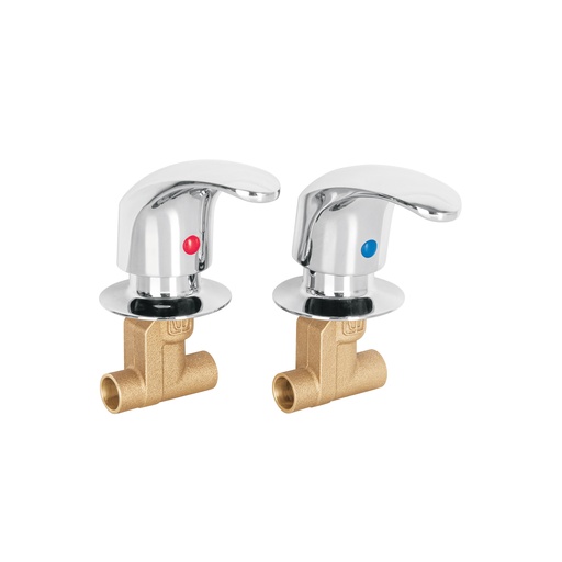 [T49799] Juego 2 llaves de empotrar, soldable tipo palanca, Aqua - Pag 630