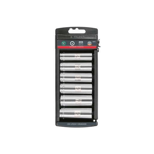 [T14174] Juego 6 dados largos cuadro 1/2' std, Truper - Pag 153