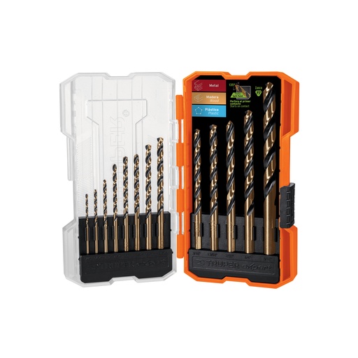 [T11402] Juego de 13 brocas HSS para metal en estuche, Truper Expert - Pag 71