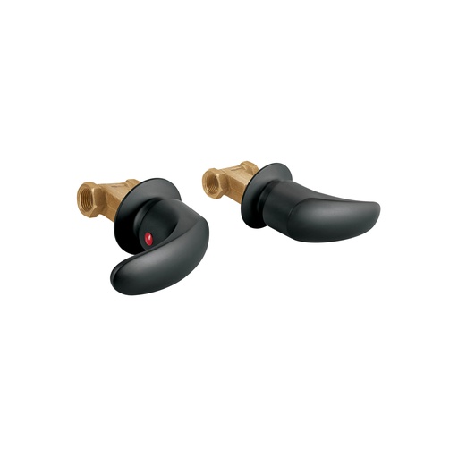 [T49629] Juego de 2 manerales grandes palanca, negro mate, Foset Aqua - Pag 630