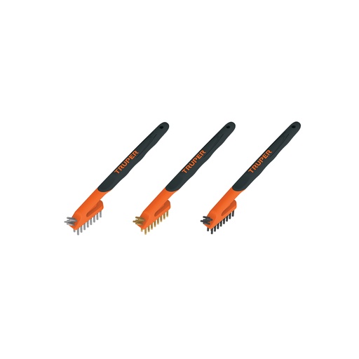 [T10652] Juego de 3 mini cepillos de alambre 28 pinceles, Truper - Pag 104