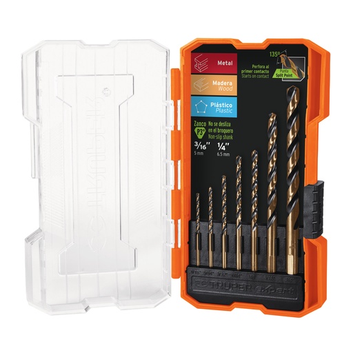 [T11396] Juego de 7 brocas HSS para metal en estuche, Truper Expert - Pag 71