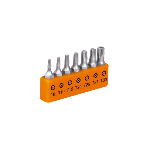 [T17797] Juego de 7 puntas torx combinadas c/seguro largo 1', Expert - Pag 426