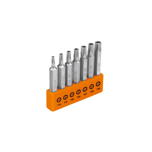 [T17813] Juego de 7 puntas torx combinadas c/seguro largo 2', Expert - Pag 426