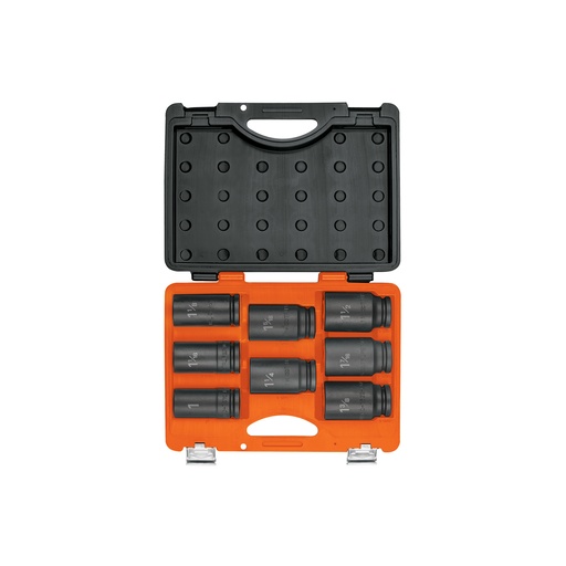 [T100948] Juego de 8 dados largos cuadro 3/4' de impacto 6 puntas std - Pag 163