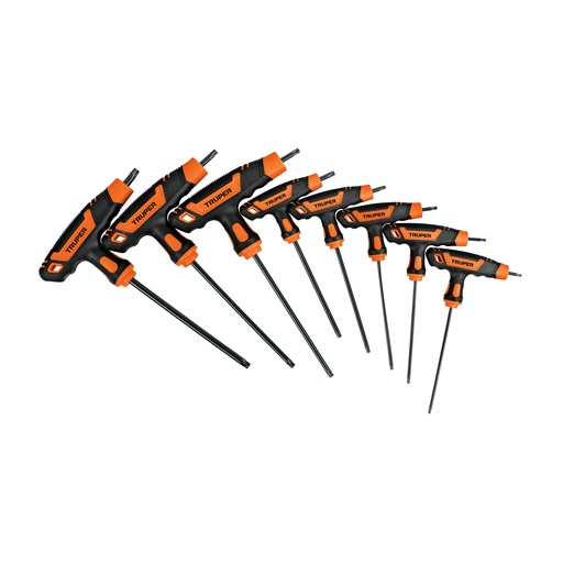 [T100935] Juego de 8 llaves torx extralargas con mango T, Truper - Pag 282