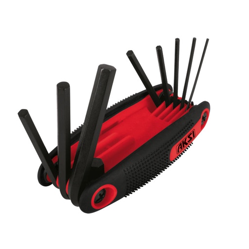 [A115801] Juegos de 8 llaves allen mm tipo navaja cuerpo de hule