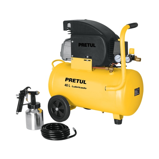 [T22066] Kit, compresor 40 L, manguera de PVC y pistola, Pretul - Pag 117