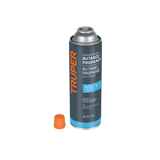 [T11915] Lata de gas con válvula roscada de 275 g, Truper - Pag 485