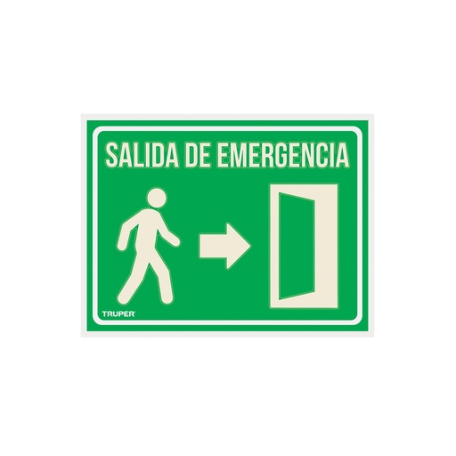 [T18348] Letrero de señalización 'SALIDA DE EMERGENCIA', 21 x 28 cm - Pag 465