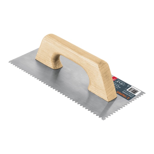 [T11524] Llana dentado triangular tipo español, mango madera, Truper - Pag 270
