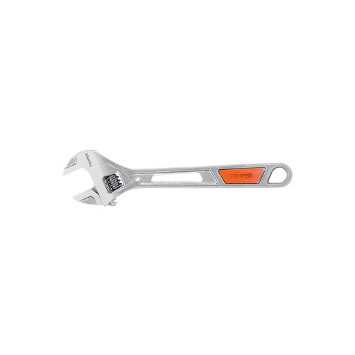 [T15511] Llave ajustable (perico) 10' cromada mango de PVC, Truper - Pag 283