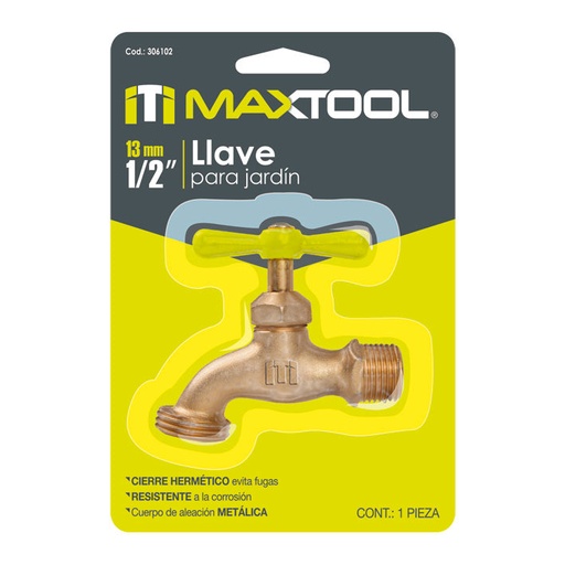 [A306102] Llave para jardin 1/2", blister