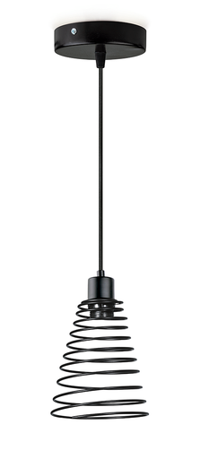 [A125162] Luminario colgante SPRING Cono - Negro