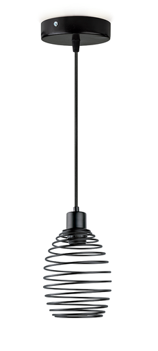 [A125161] Luminario colgante SPRING Óvalo - Negro